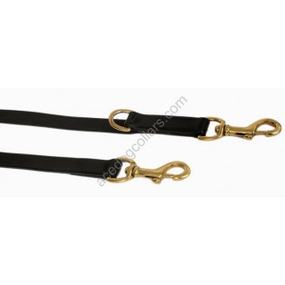 Bridle Leather POLICE STYLE DOG Training Lead Adjustable with BRASS fittings. (BROWN) 80" (200 cm)